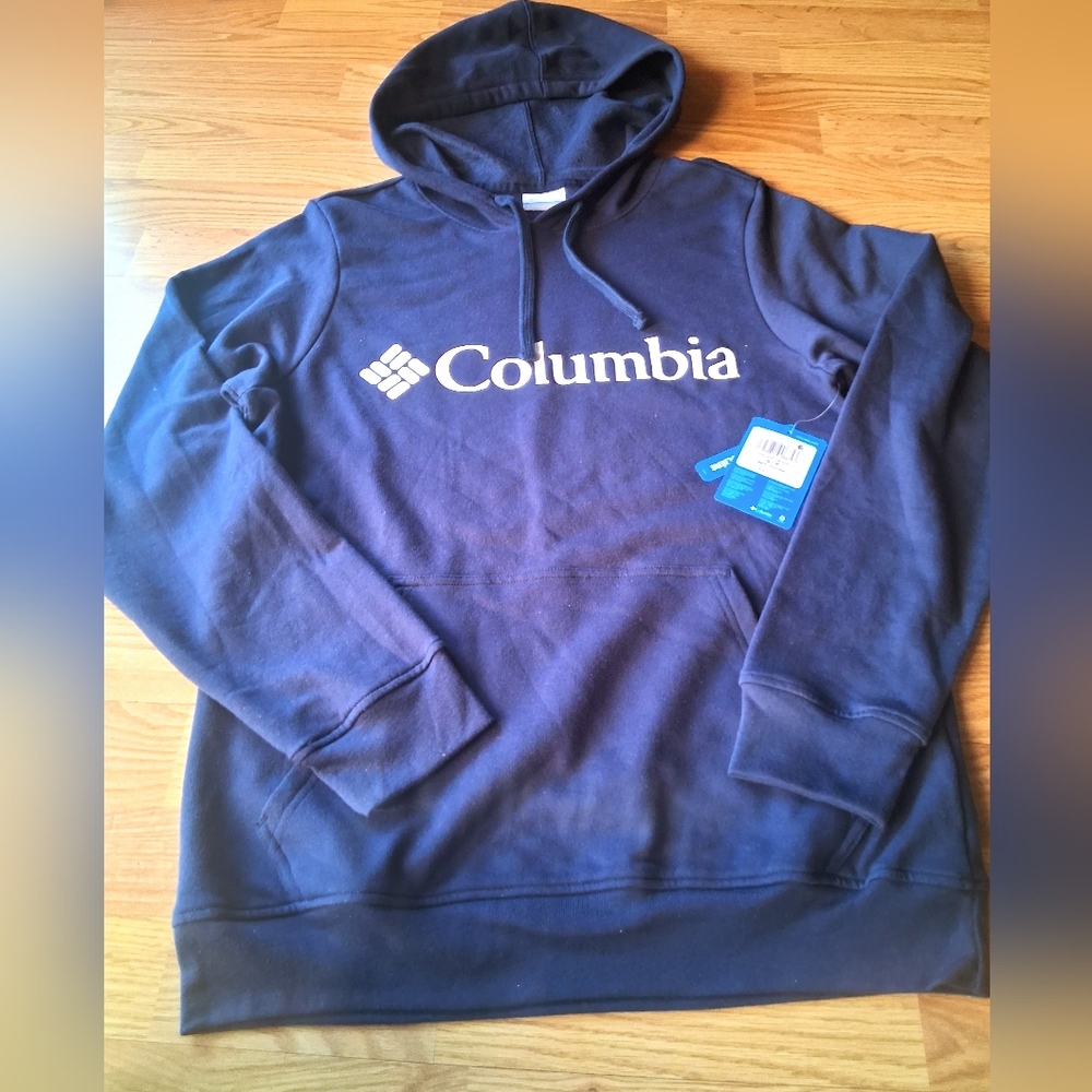 NWT Mens Columbia Hooded Swearshirt  K.navy Blue,  Sm S, M , MSRP $47